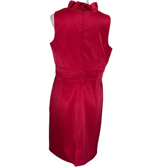 Like New Jessica Howard Brith Pink Sleeveless Ruffle Dress Size 12P - Picture 3 of 10